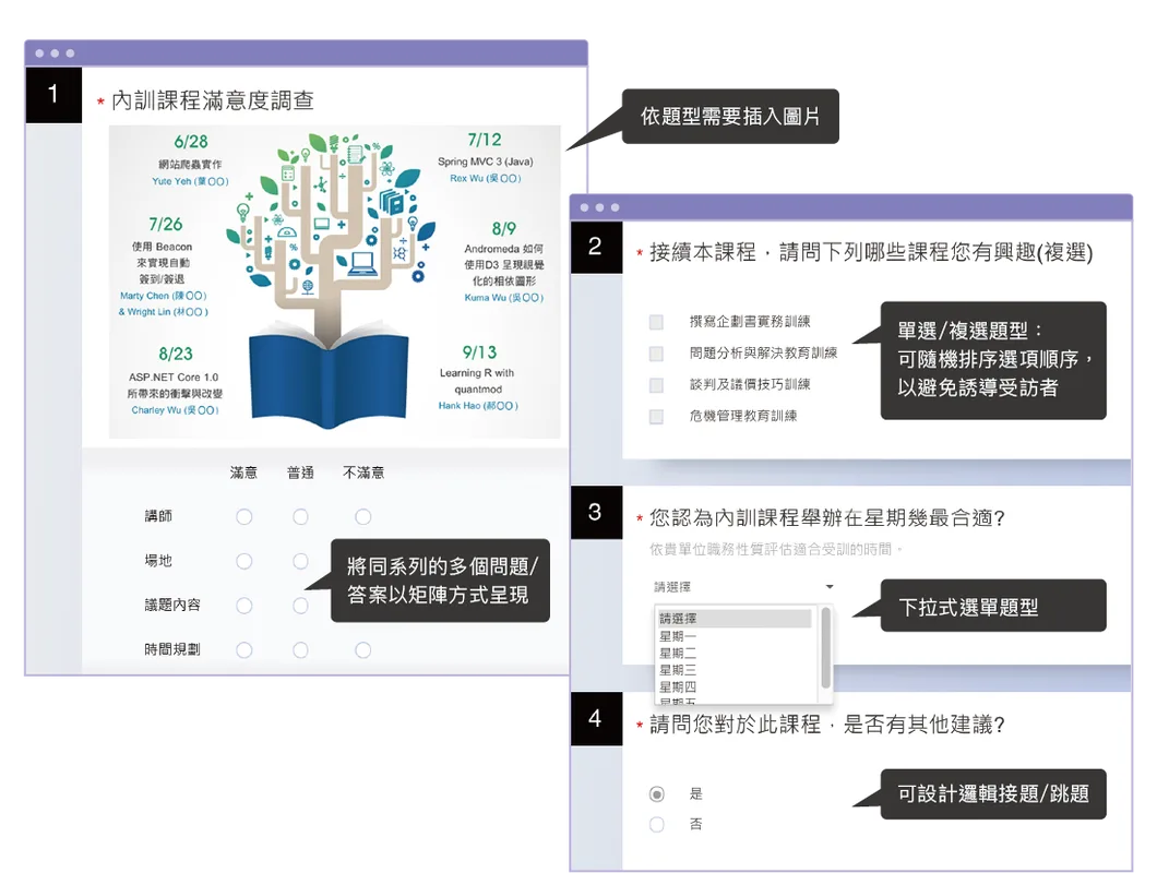 設計問卷，快速上手